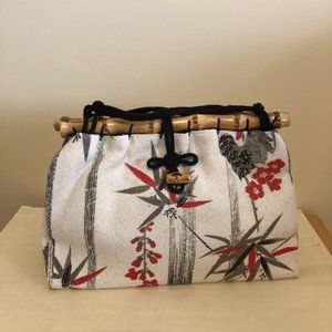 Vintage Bamboo and Fabric purse.